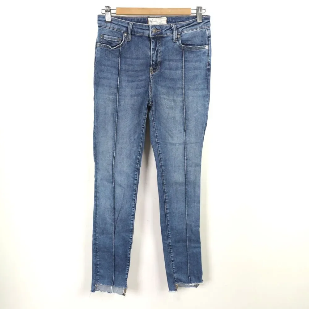 Free People High Low Raw Hem Skinny Jeans size 27